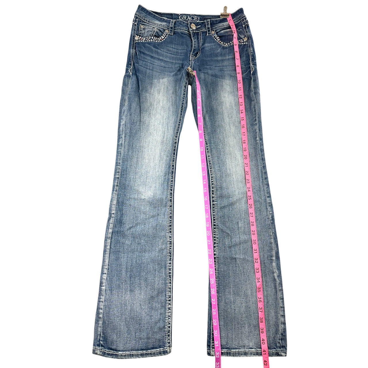 Grace in LA Low Rise Flare Jean