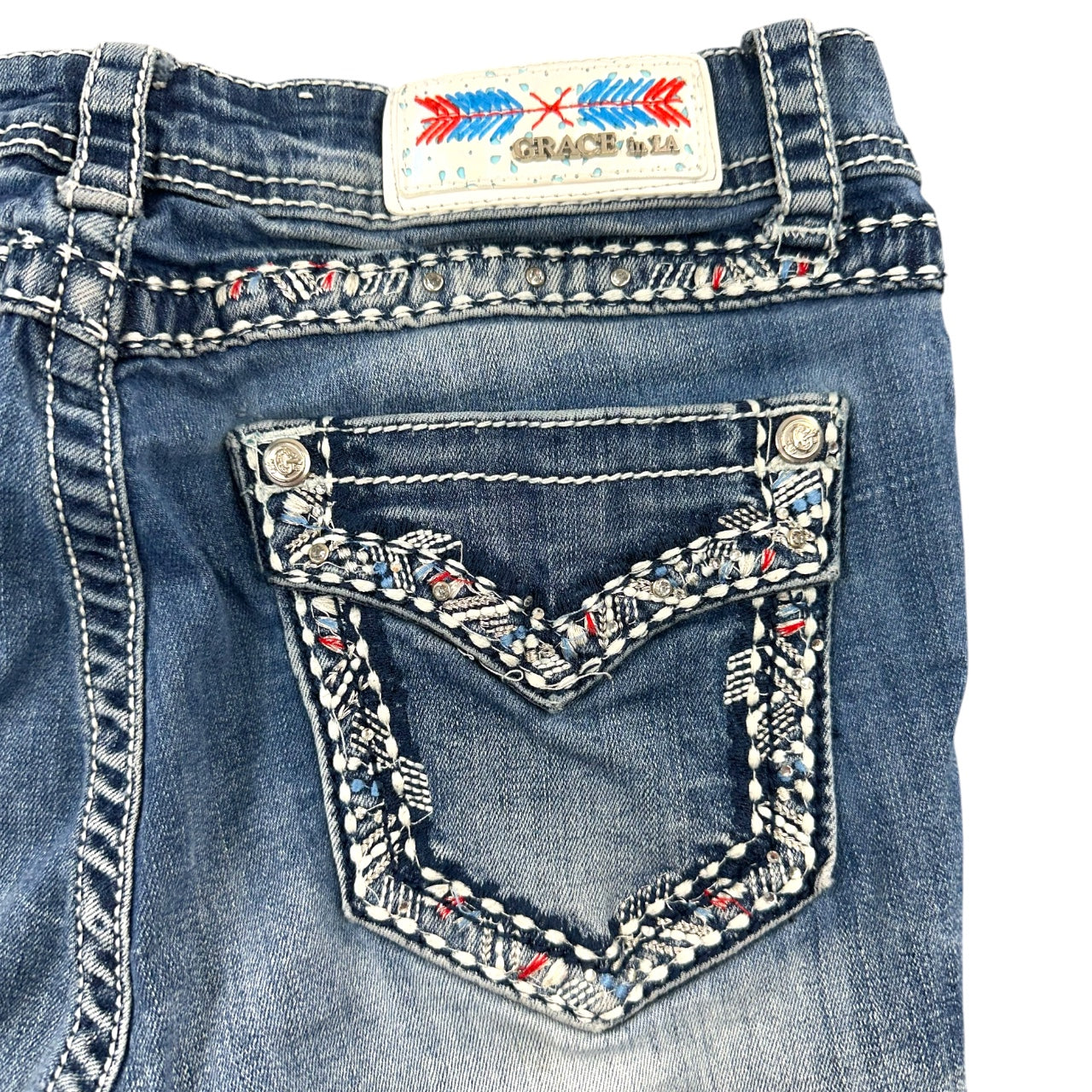 Grace in LA Low Rise Flare Jean