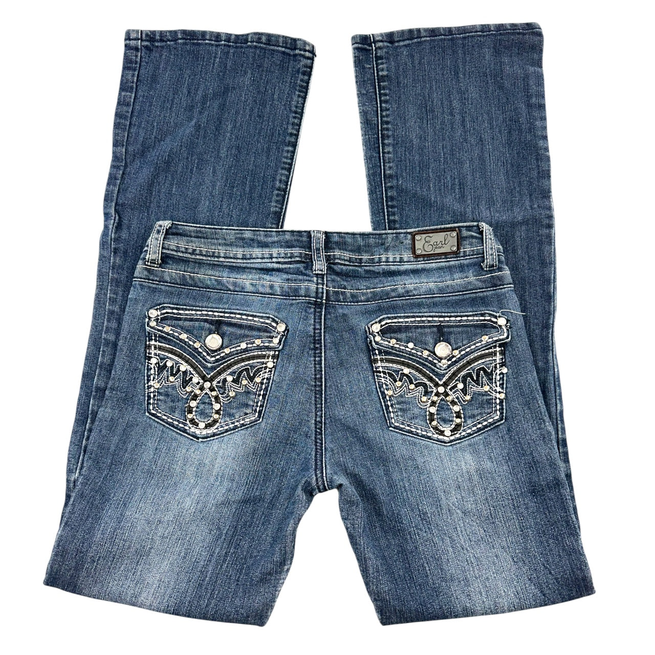 Rhinestone Embellished Y2K Earl Jean Bootcut Jeans