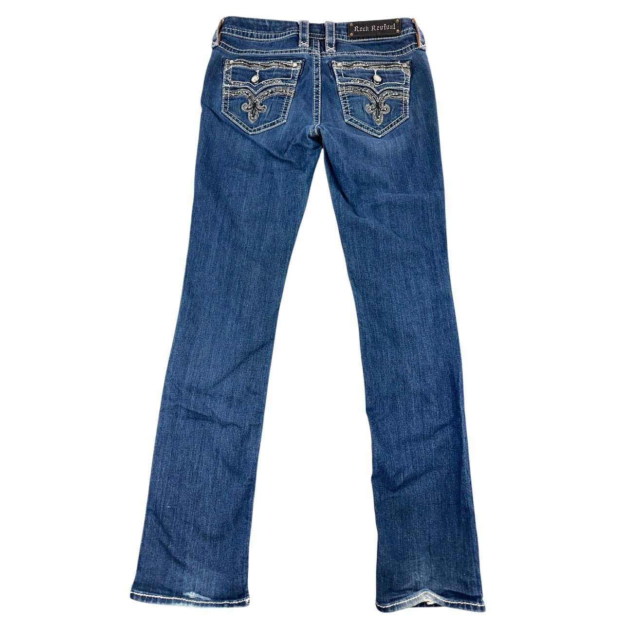 Y2K Rhinestone Embellished Rock Revival Deeka Straight Jeans