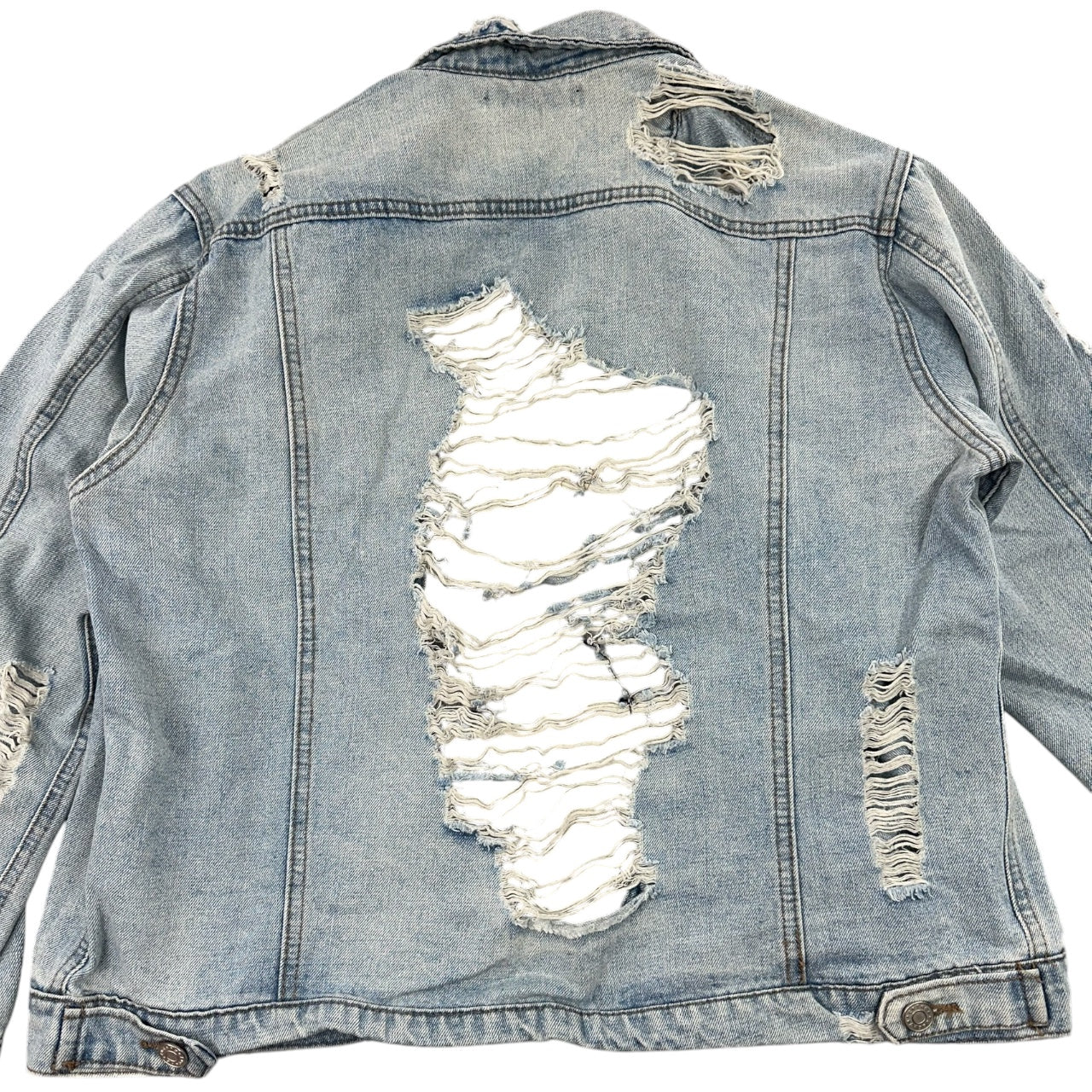 Y2K Charlotte Russe Refuge Distressed Denim Jacket