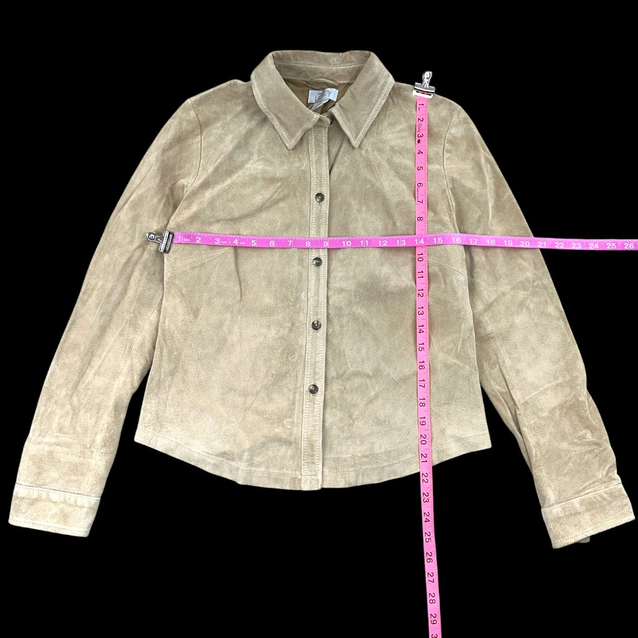 Vintage LOFT Tan Suede Button Down Jacket