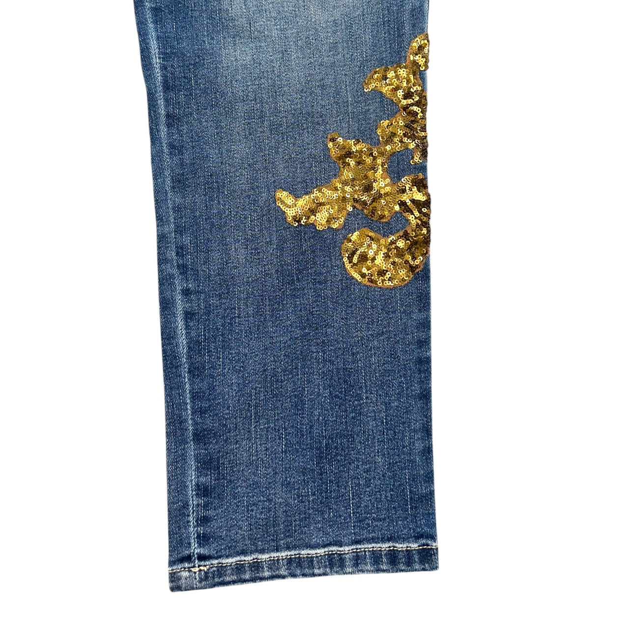 Y2K Chico's Gold Sequin Embellished Jeans