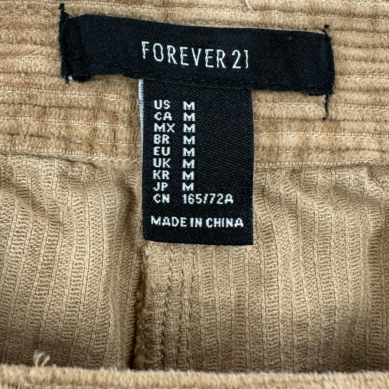 Forever 21 Tan Corduroy Mini Skirt