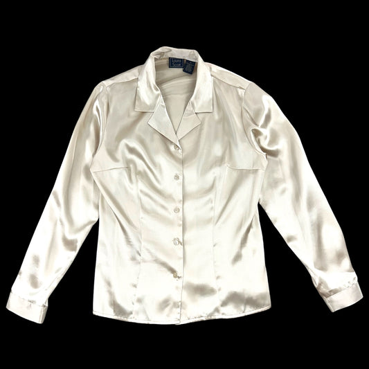 Vintage Laura Scott Champagne Satin Blouse