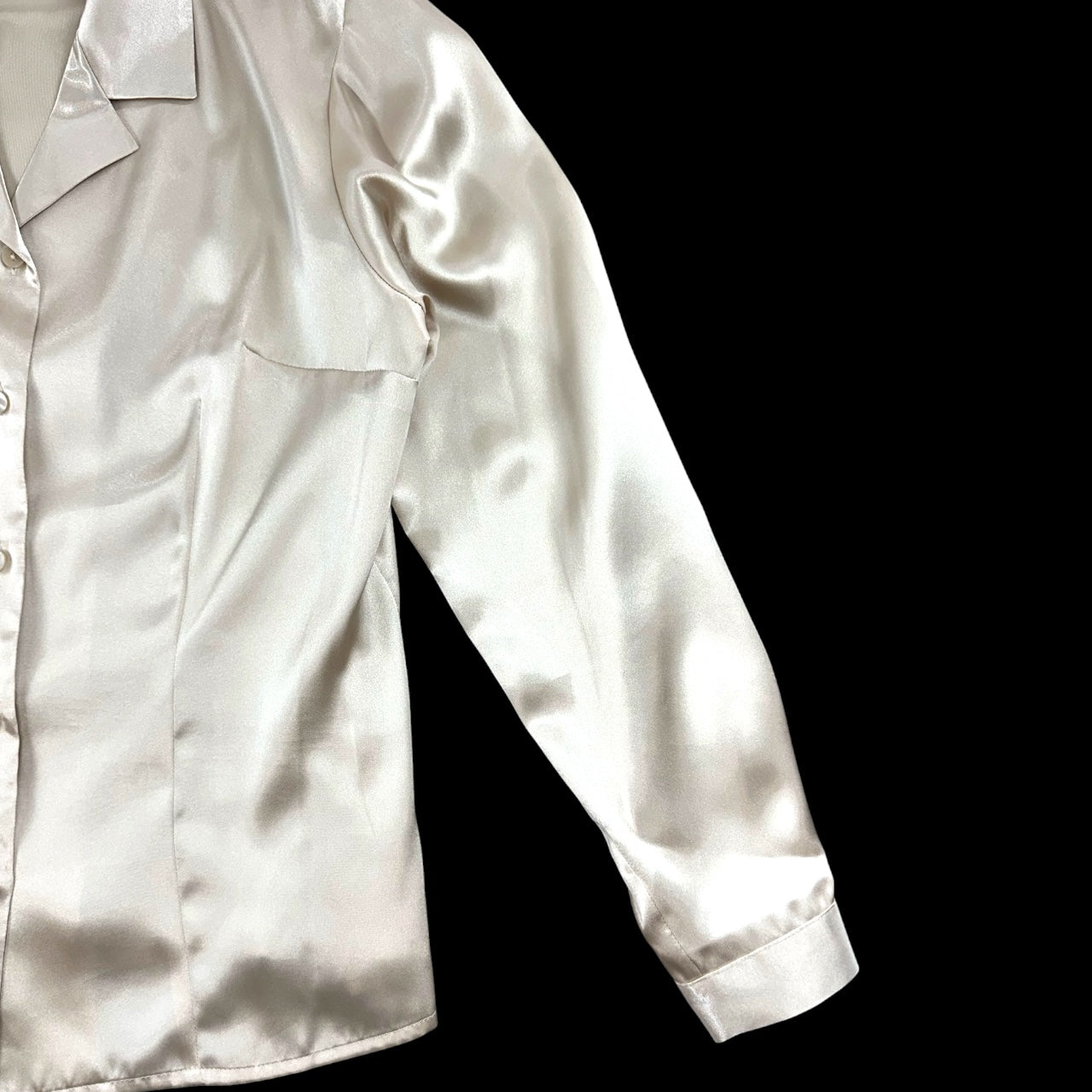 Vintage Laura Scott Champagne Satin Blouse