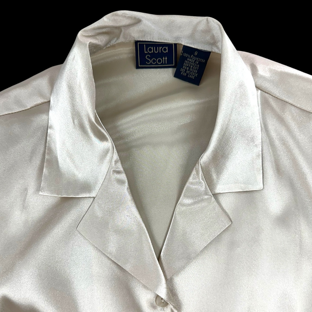 Vintage Laura Scott Champagne Satin Blouse