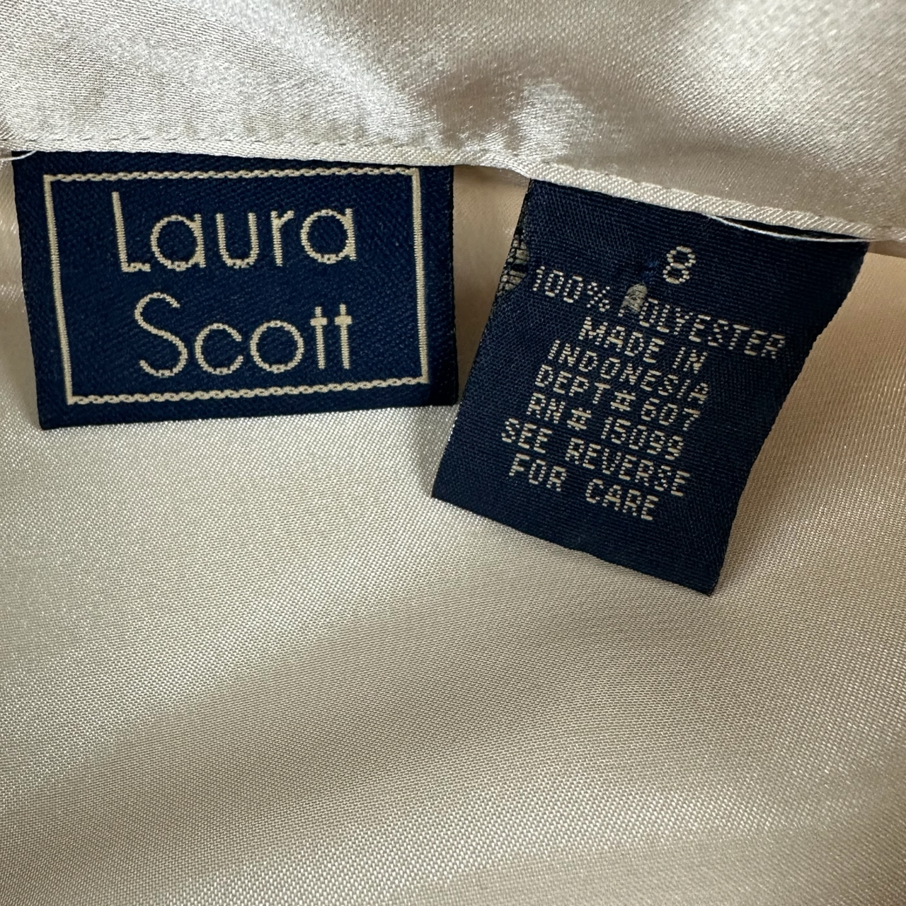 Vintage Laura Scott Champagne Satin Blouse