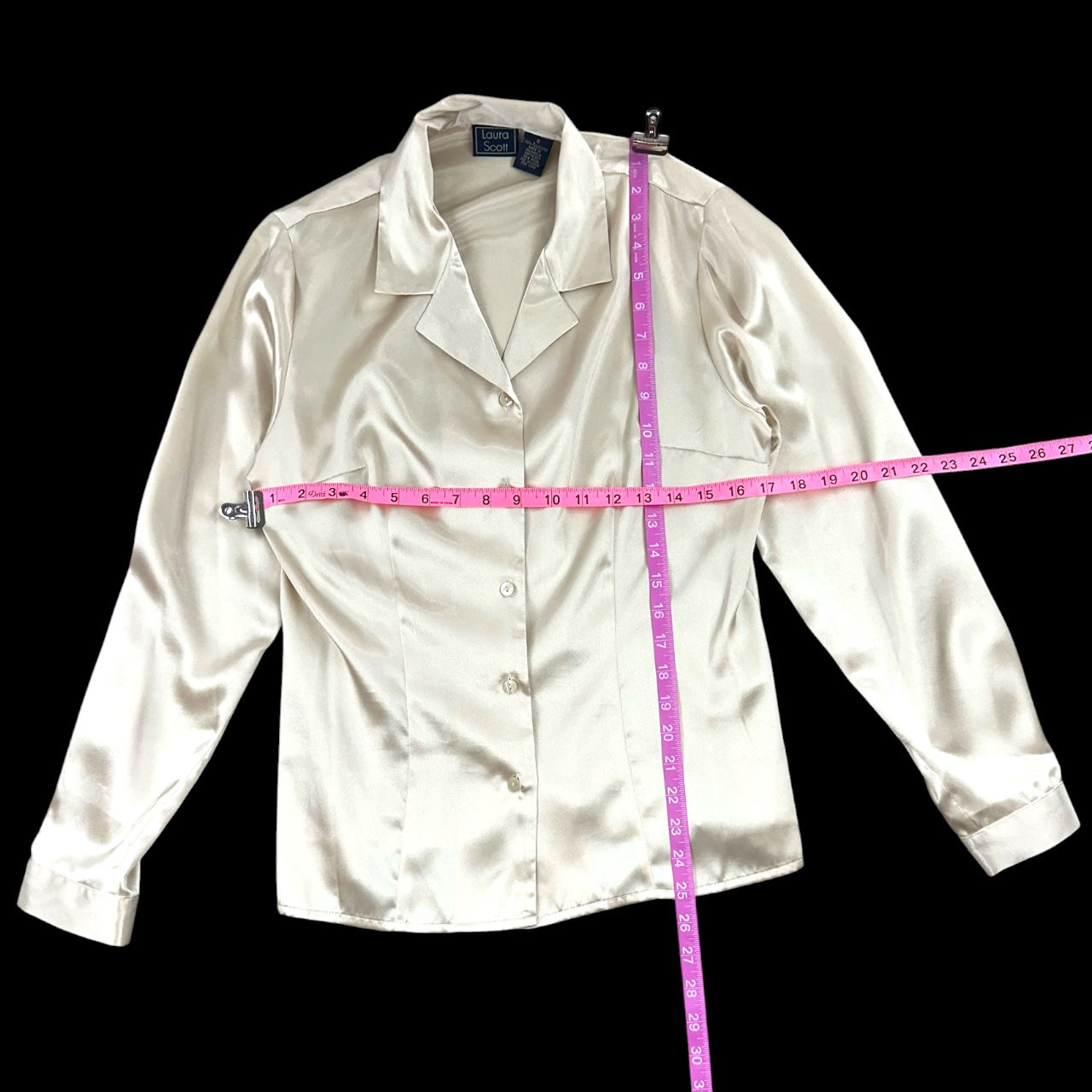 Vintage Laura Scott Champagne Satin Blouse