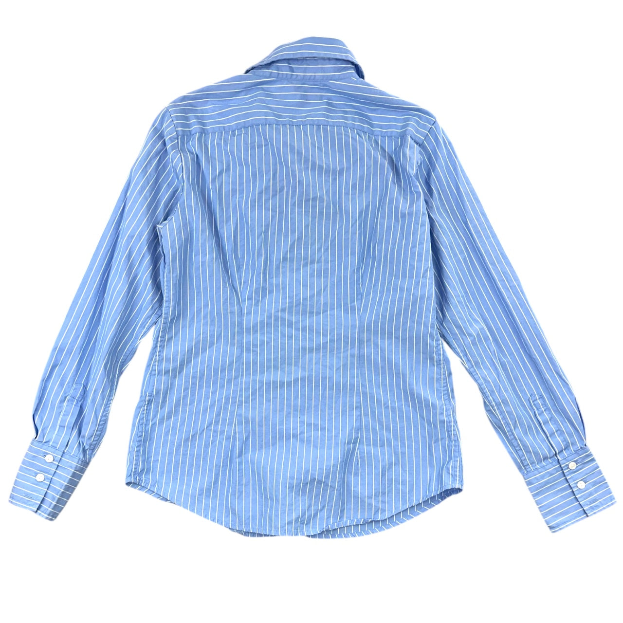 Vintage GAP Blue & White Striped Ruffle Blouse