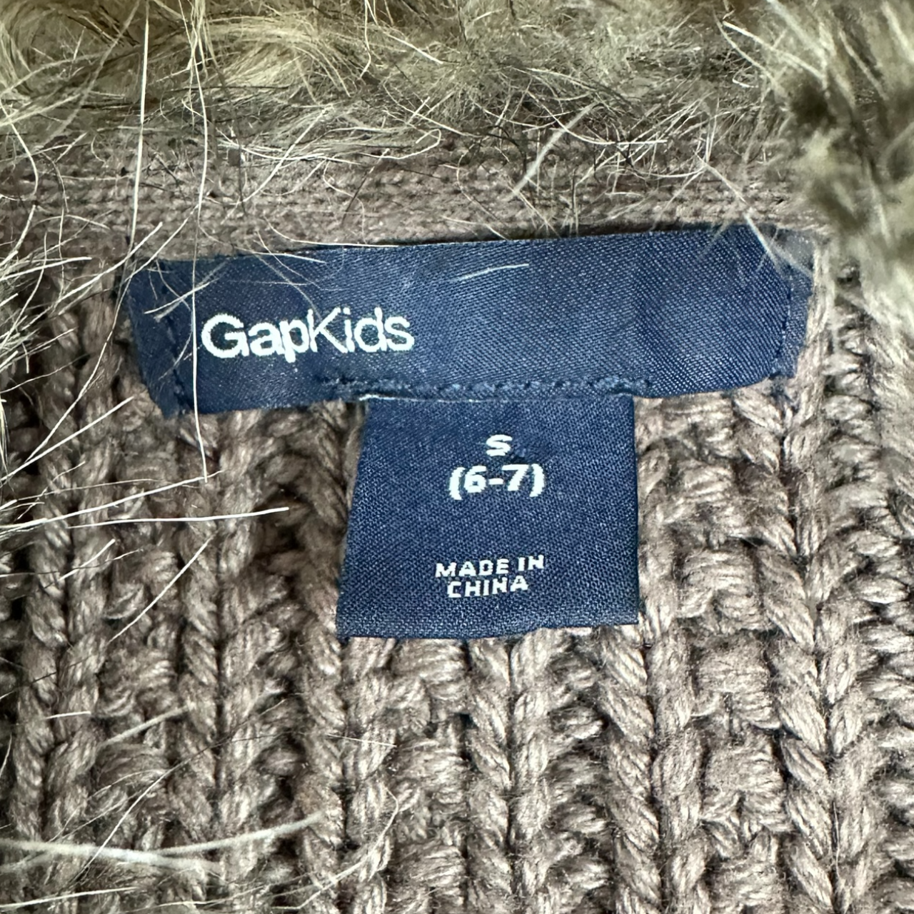 Gap Fuzzy Brown Cardigan Jacket