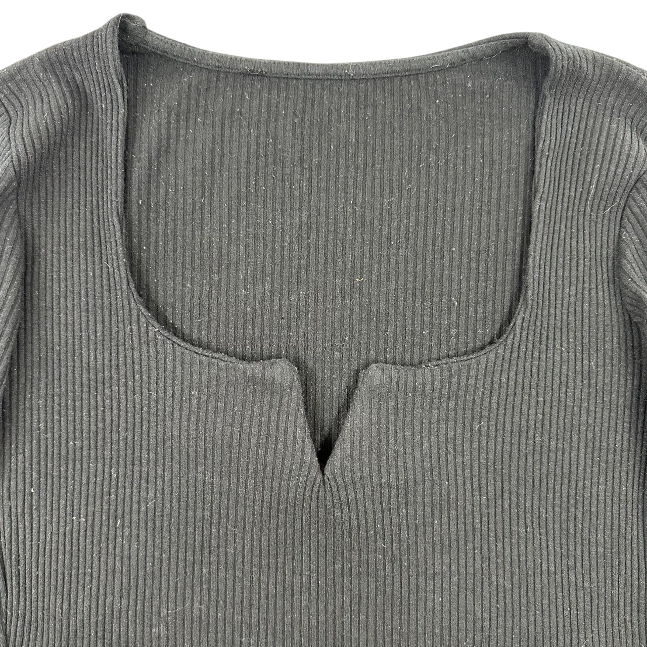 H&M Rib Knit Sweetheart Neck Top