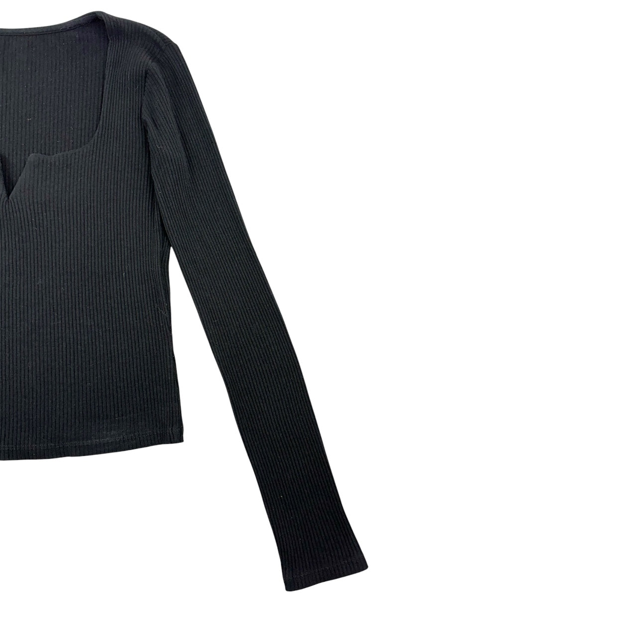 H&M Rib Knit Sweetheart Neck Top