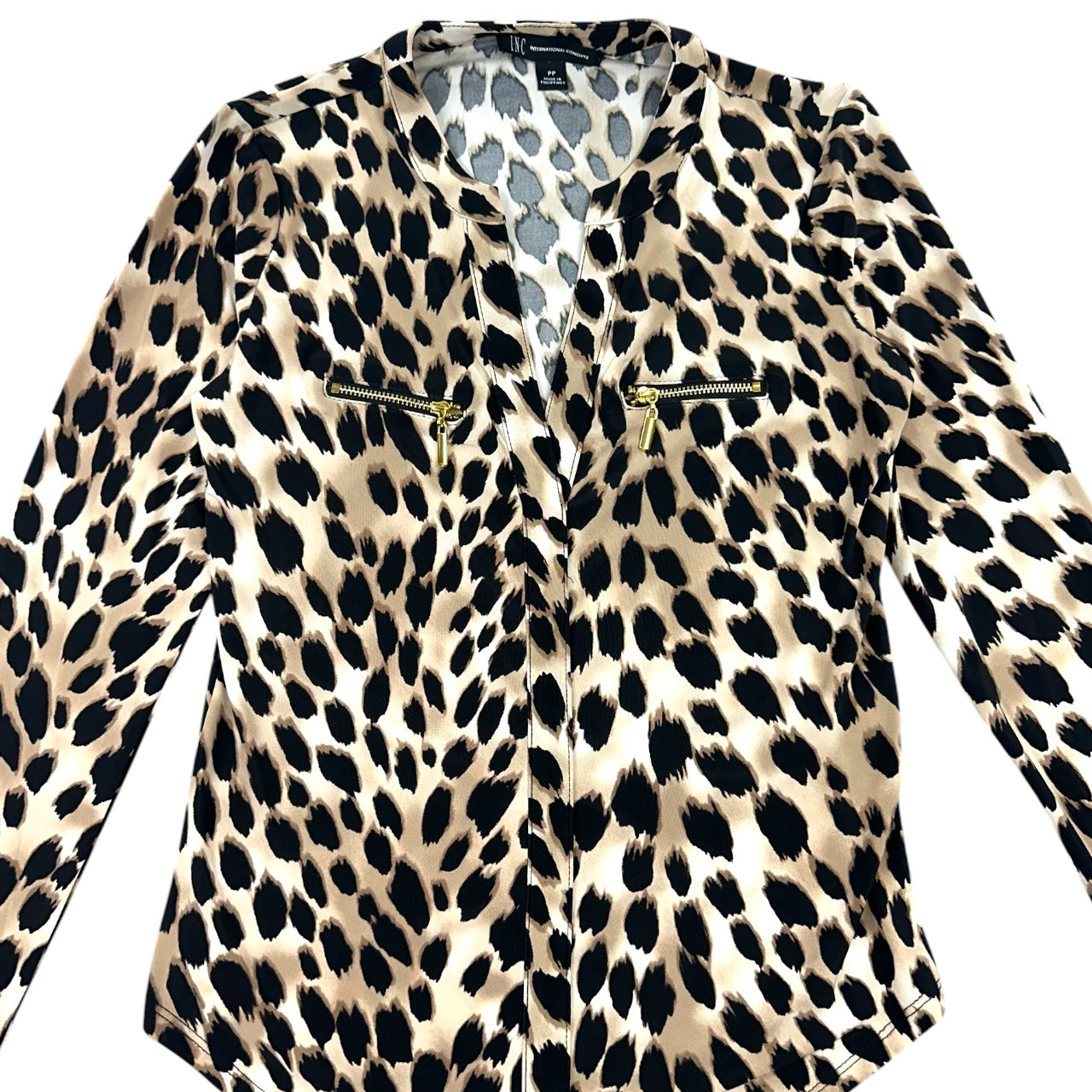 INC International Concepts Leopard Print Long Sleeve