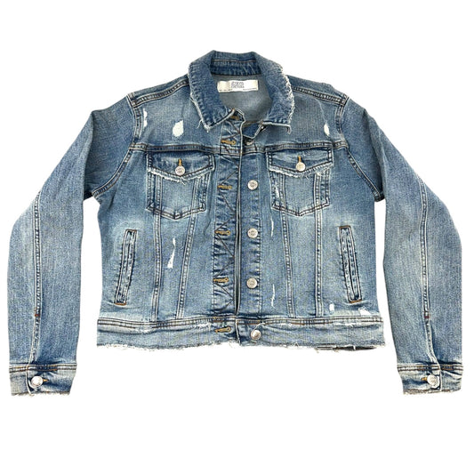 Zara Z1975 Distressed Denim Jacket
