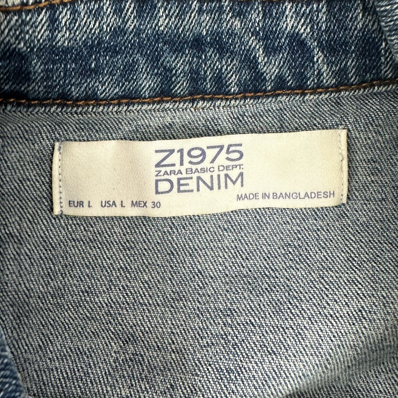 Zara Z1975 Distressed Denim Jacket