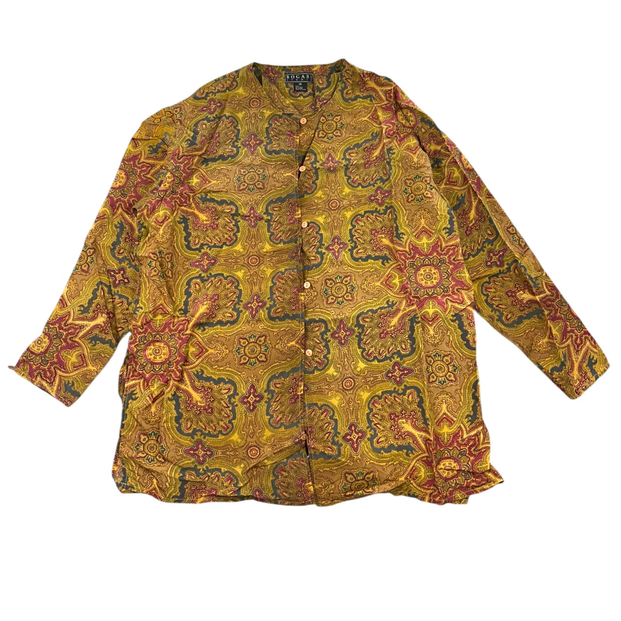 Vintage Bogari Studio Band Collar Button Up