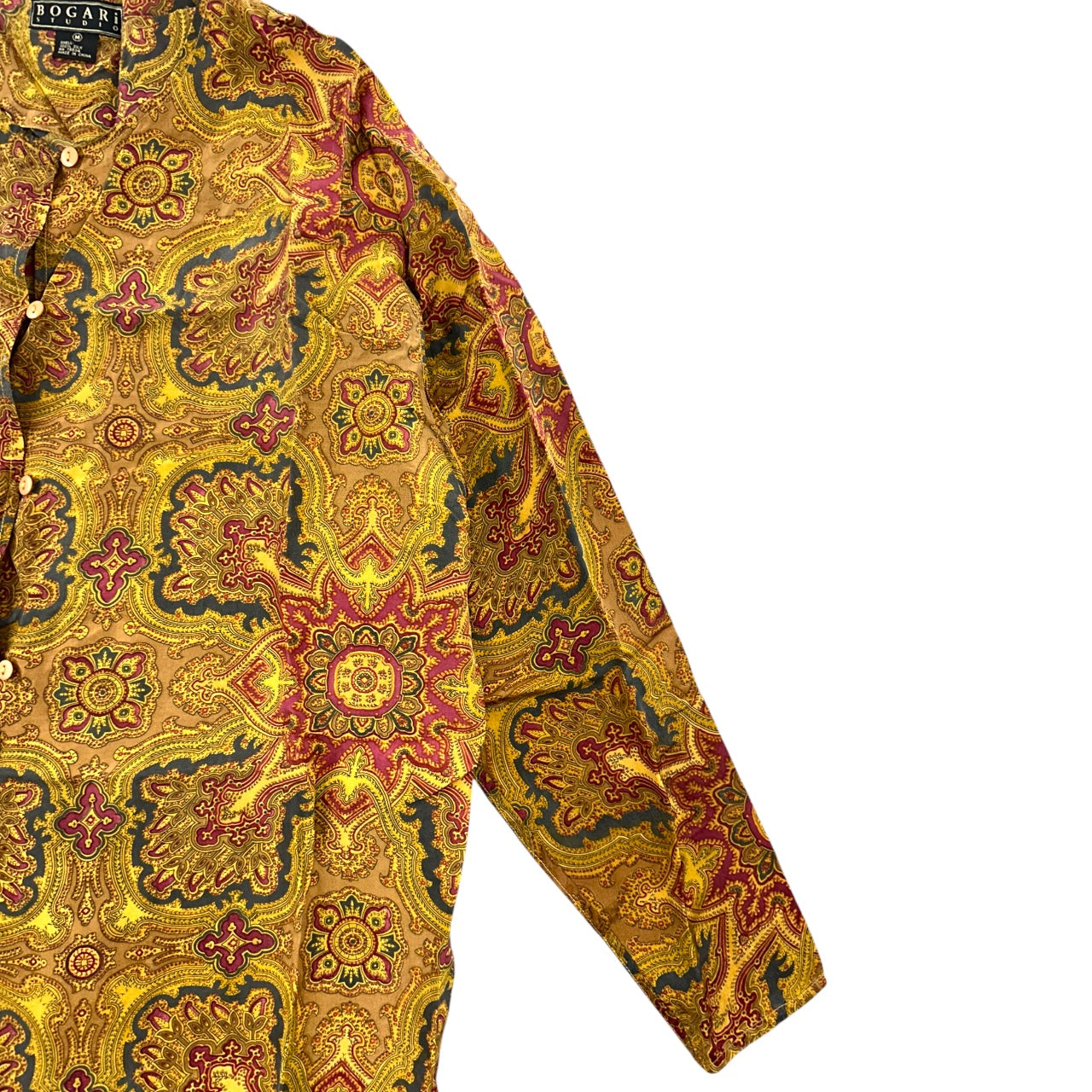Vintage Bogari Studio Band Collar Button Up
