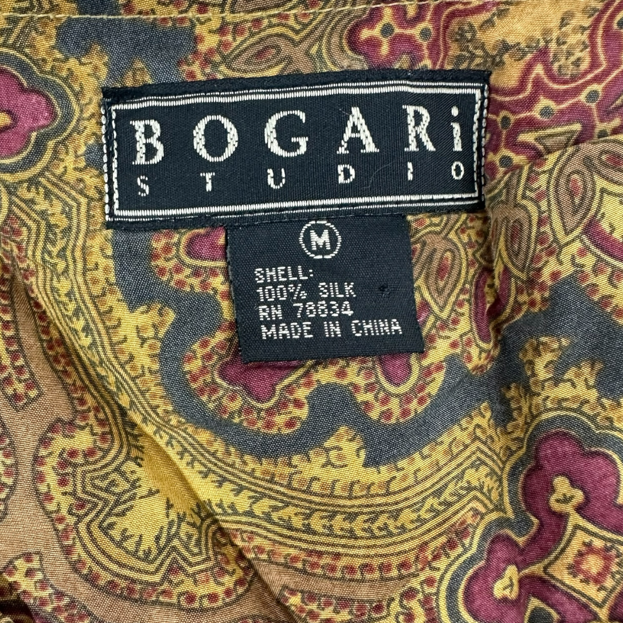 Vintage Bogari Studio Band Collar Button Up