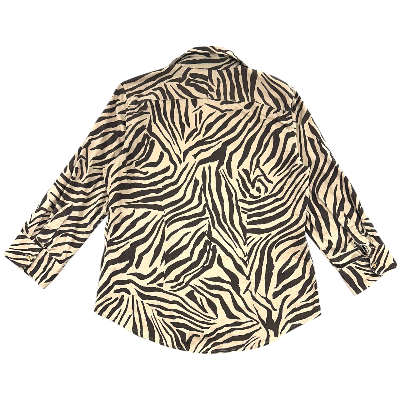 Chaps Zebra Print Button Down Blouse