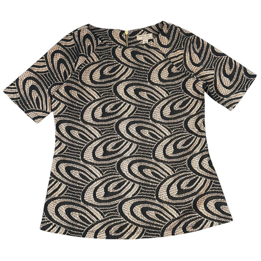 Vintage Simonton Says Retro Swirl Abstract Geometric Blouse