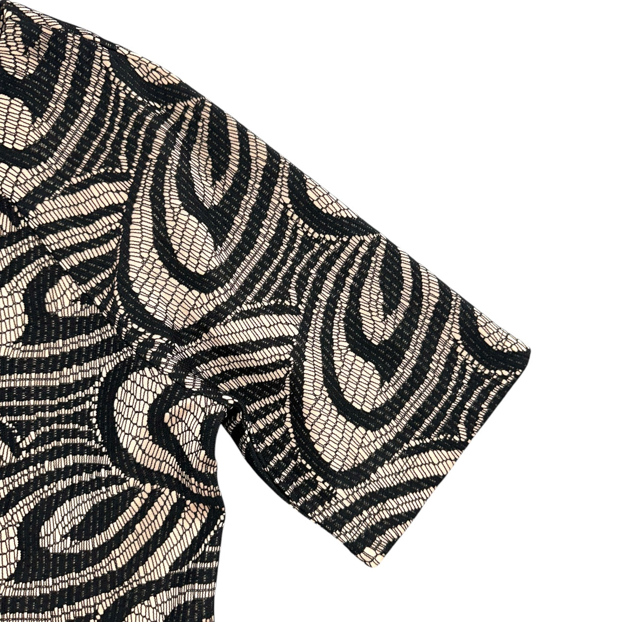 Vintage Simonton Says Retro Swirl Abstract Geometric Blouse