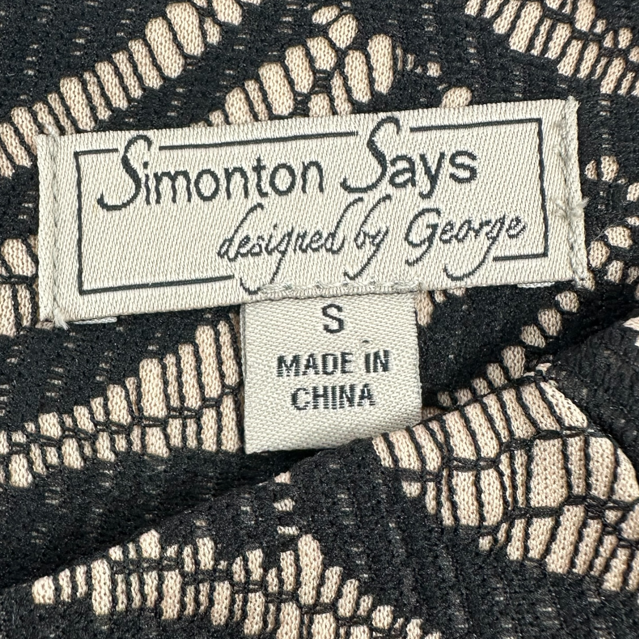 Vintage Simonton Says Retro Swirl Abstract Geometric Blouse