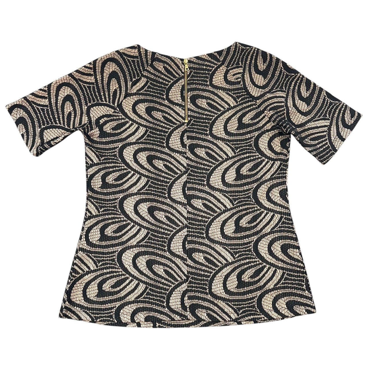 Vintage Simonton Says Retro Swirl Abstract Geometric Blouse