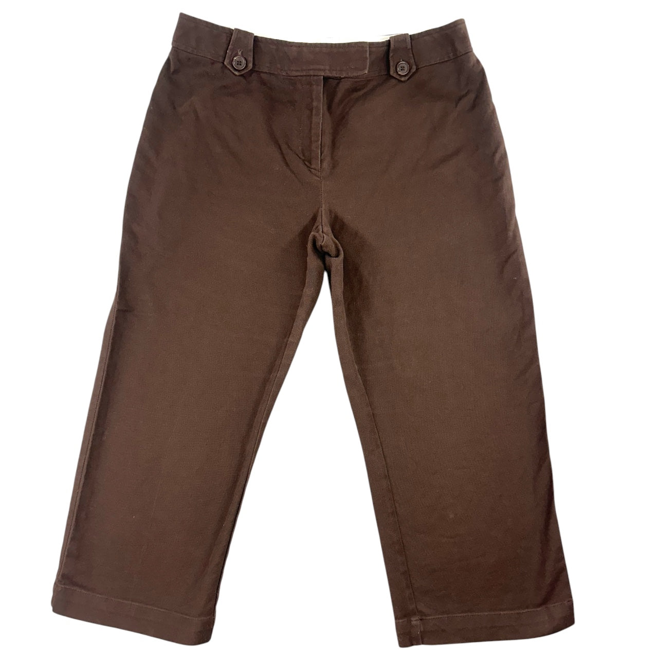 Charter Club Chocolate Brown Cropped Straight Leg Capri Trouser