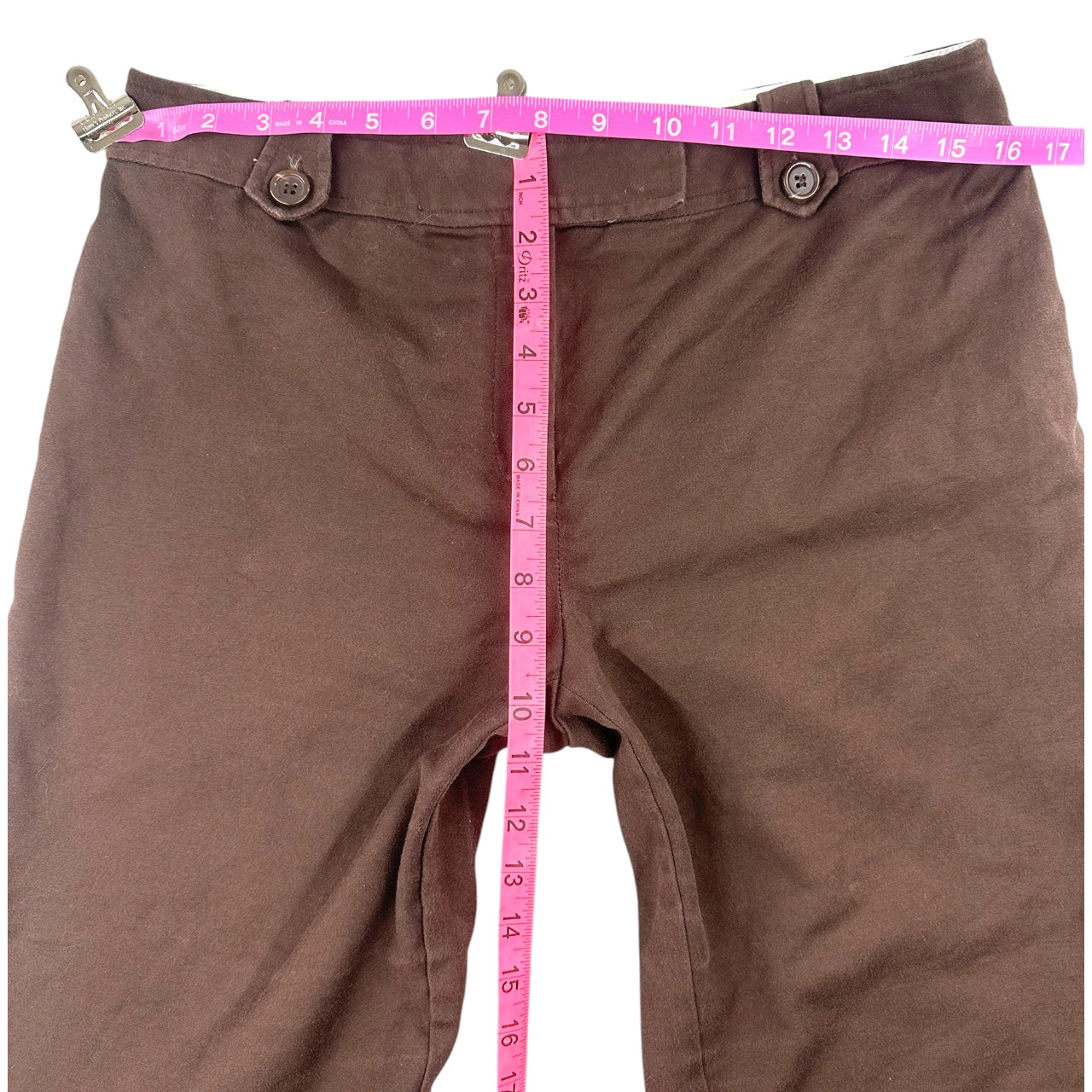 Charter Club Chocolate Brown Cropped Straight Leg Capri Trouser