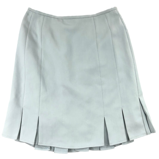Vintage Votrenom Light Blue Grey Pleated Coquette & Preppy Mini Skirt