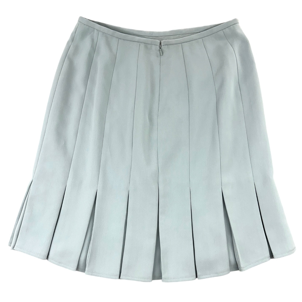 Vintage Votrenom Light Blue Grey Pleated Coquette & Preppy Mini Skirt