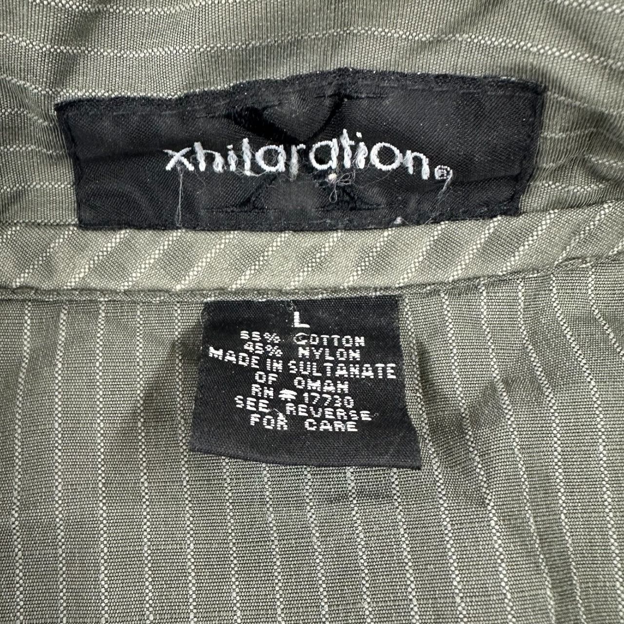 Xhilaration Olive Green Striped Cargo Vest Multi Pocket Utility Vest