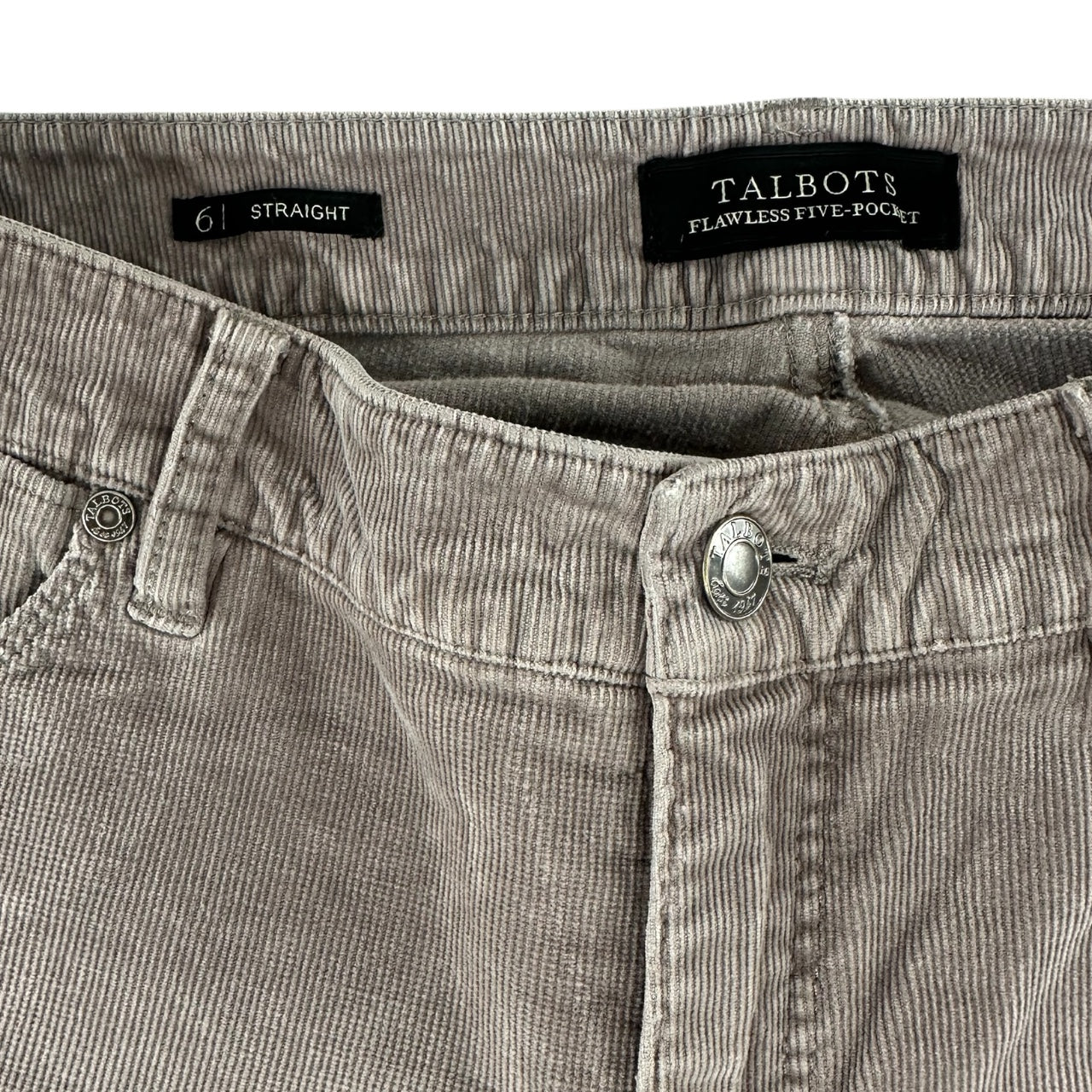 Talbots Flawless Five Pocket Straight Leg Corduroy Pants