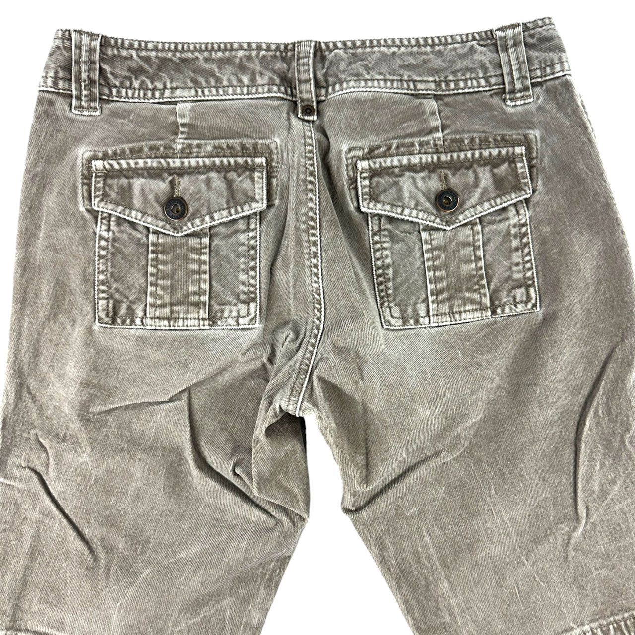 Vintage Eddie Bauer Utility Corduroy Pants Gorpcore Grey Cargo Trousers