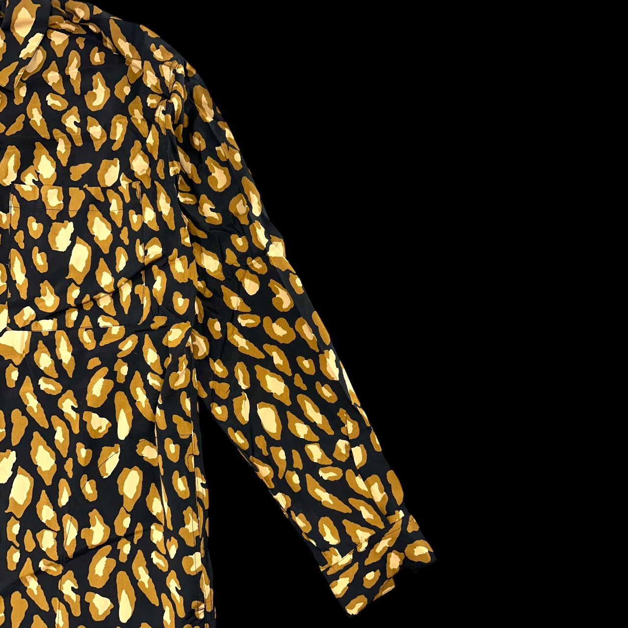 Vintage DKNY Leopard Print Shirt Dress 90s Mob Wife Tunic