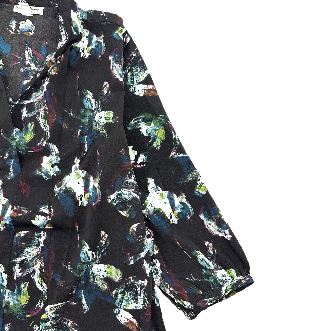 Liz Lange for Target Black & Blue Abstract Floral Maternity Tunic