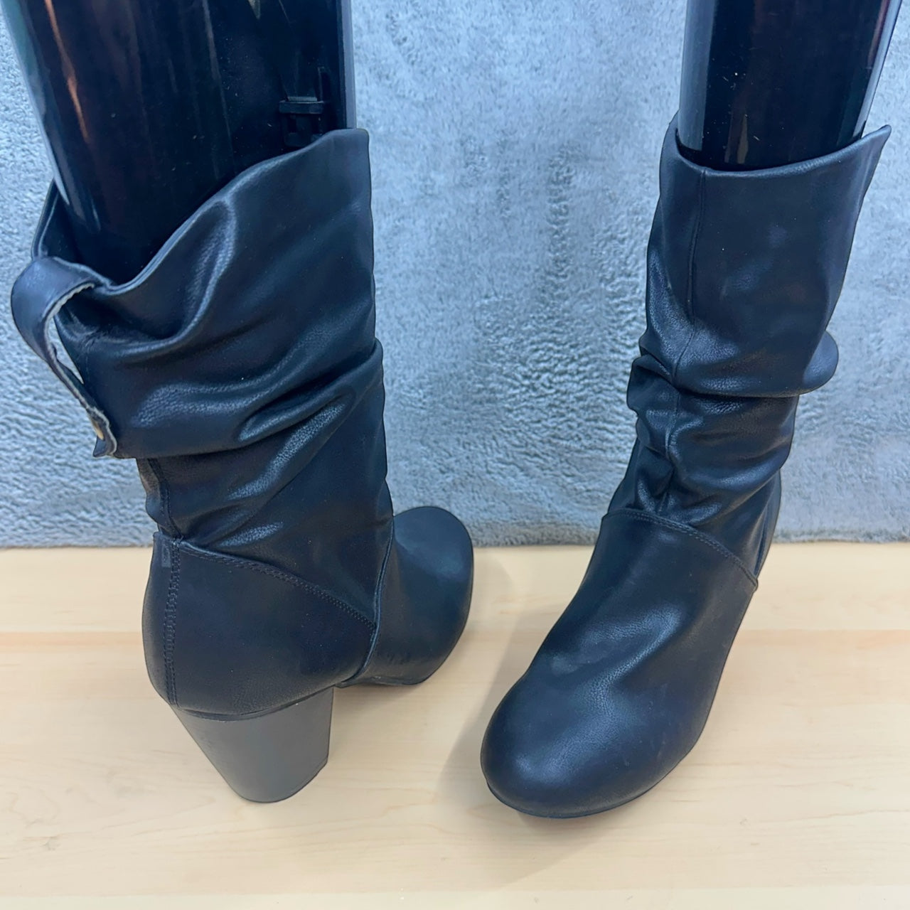 Madden Girl Black Slouchy Mid Calf Boots