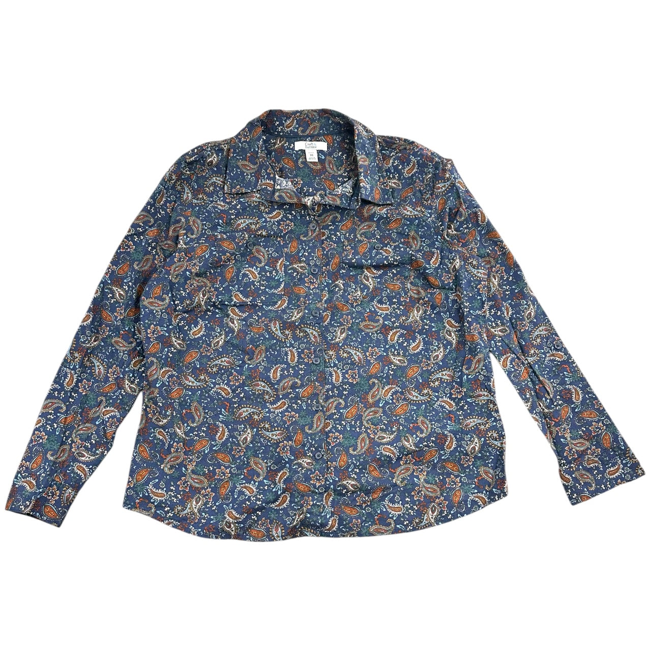 Vintage 90s Croft & Barrow Paisley Button Down