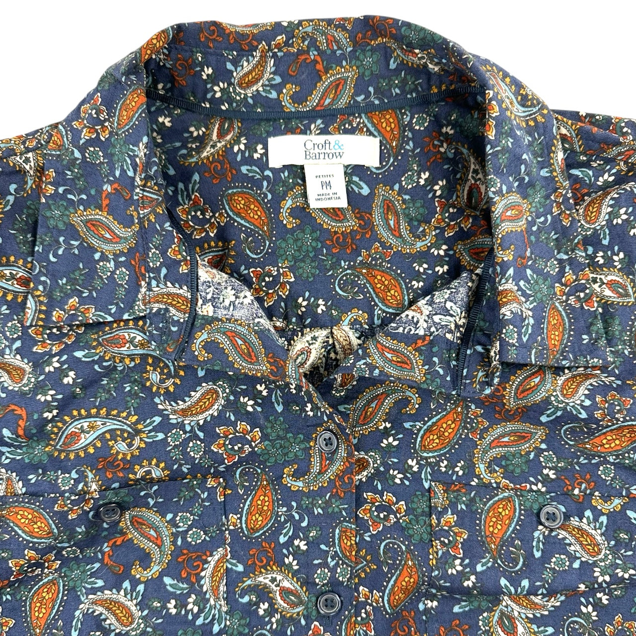 Vintage 90s Croft & Barrow Paisley Button Down