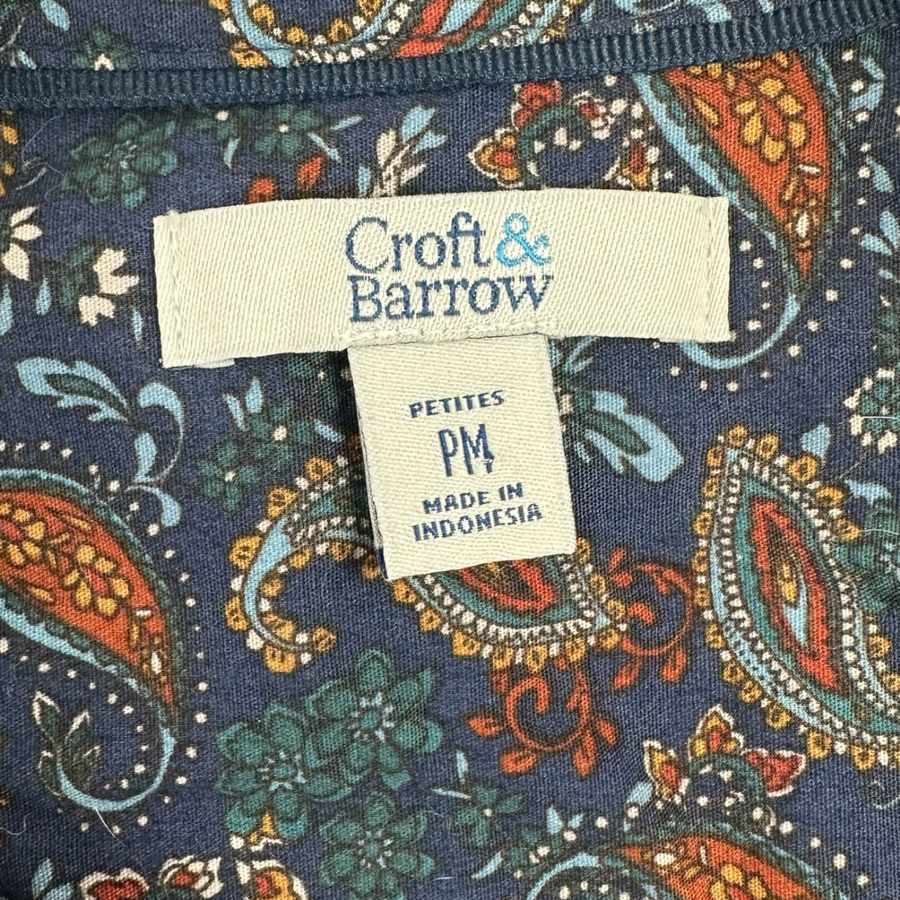 Vintage 90s Croft & Barrow Paisley Button Down