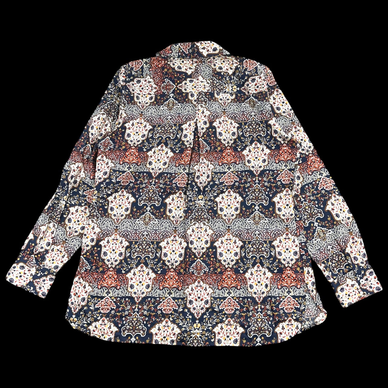 Vintage Foxcroft Boho Medallion Button Down