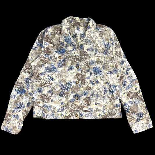 Vintage Christopher & Banks Floral Paisley Denim Jacket