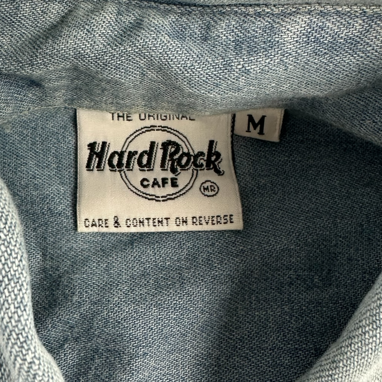 Vintage 90s Hard Rock Cafe Puerto Vallarta Denim Shirt
