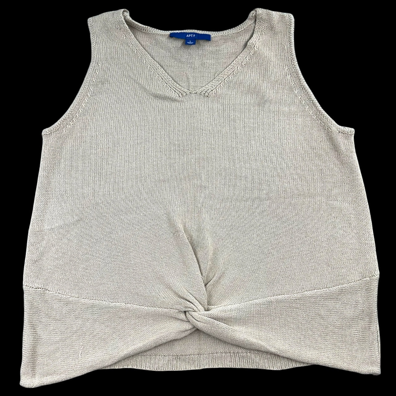 Y2K Minimalist Twist Front Apt. 9 Knit Tank Top