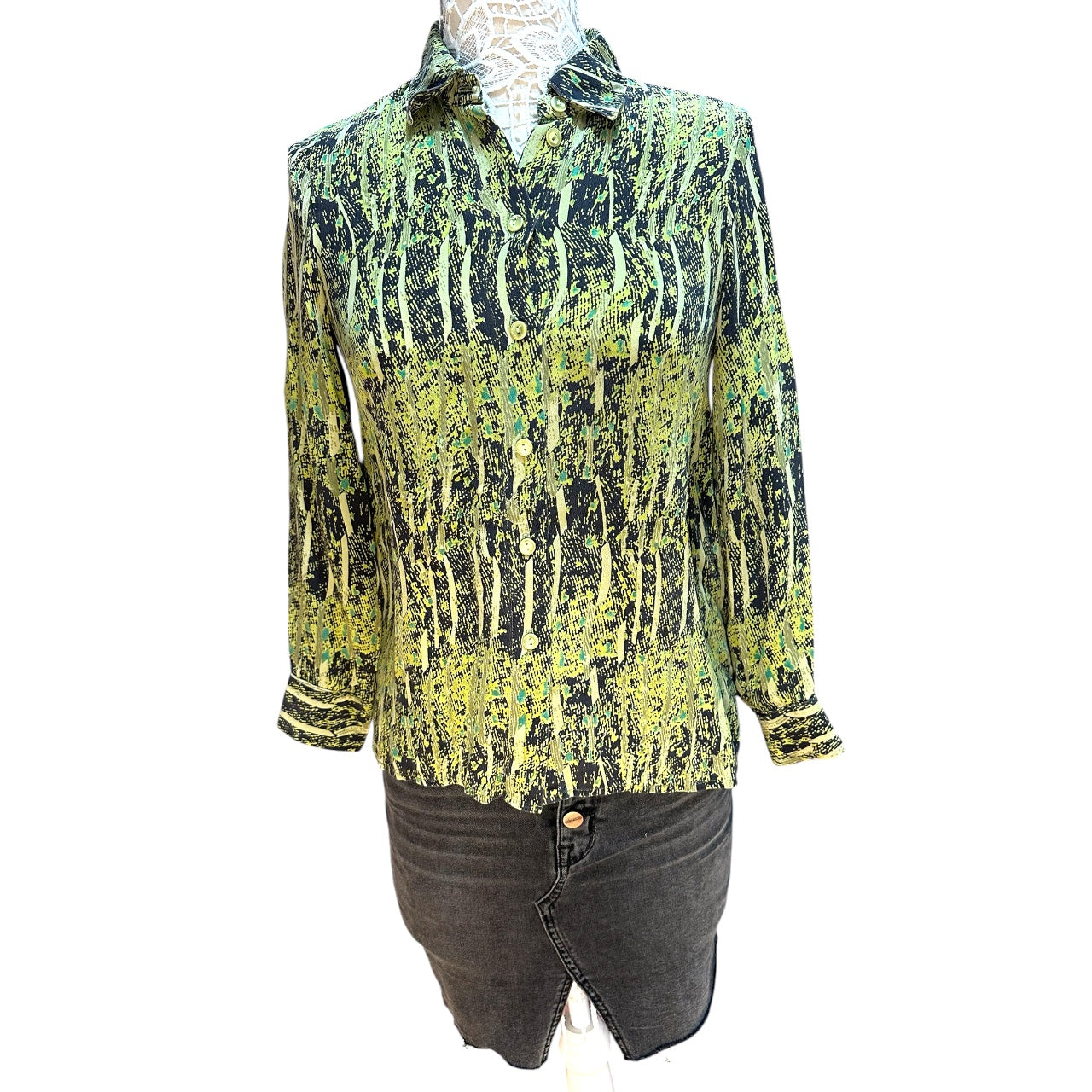 Vintage 90s Raffinalla Abstract Print Blouse