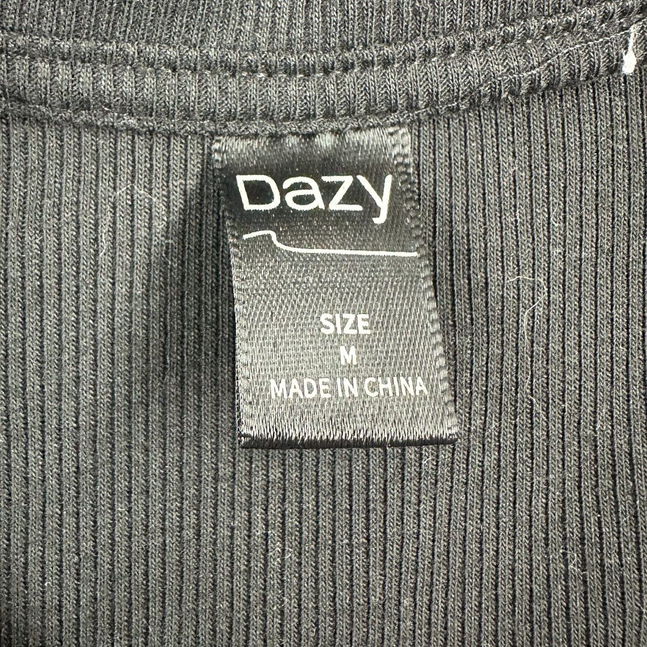 Y2K Dazy Black Ribbed Polo Baby Tee