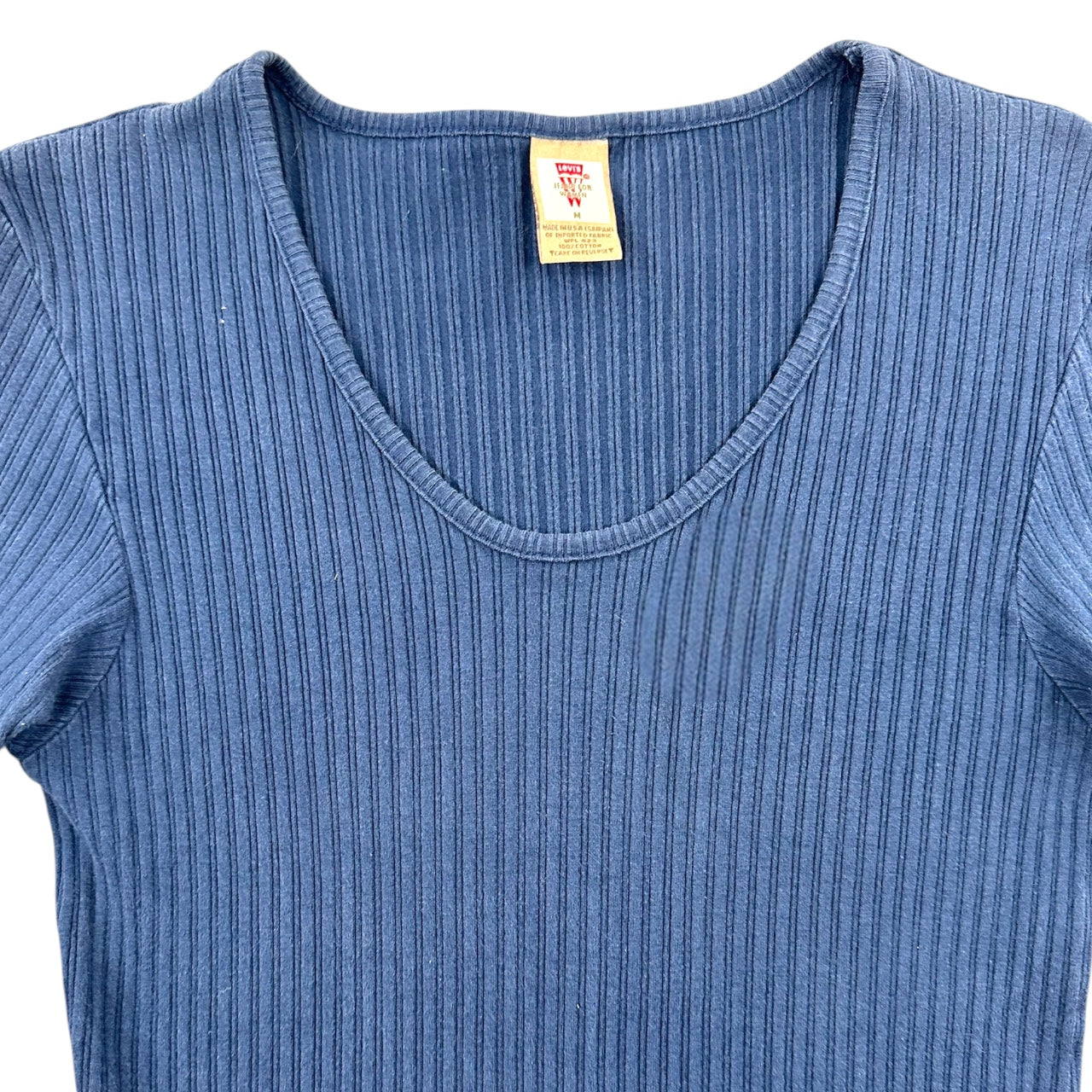 Vintage 90s Levi’s Blue Ribbed Scoop Neck Baby Tee