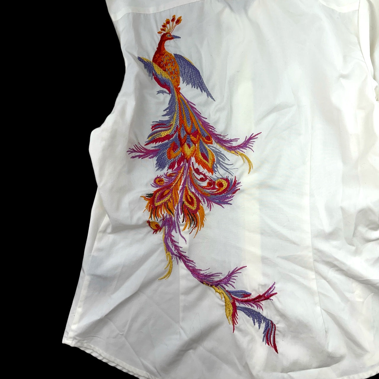 Vintage Lauren Ralph Lauren Peacock Embroidered Blouse
