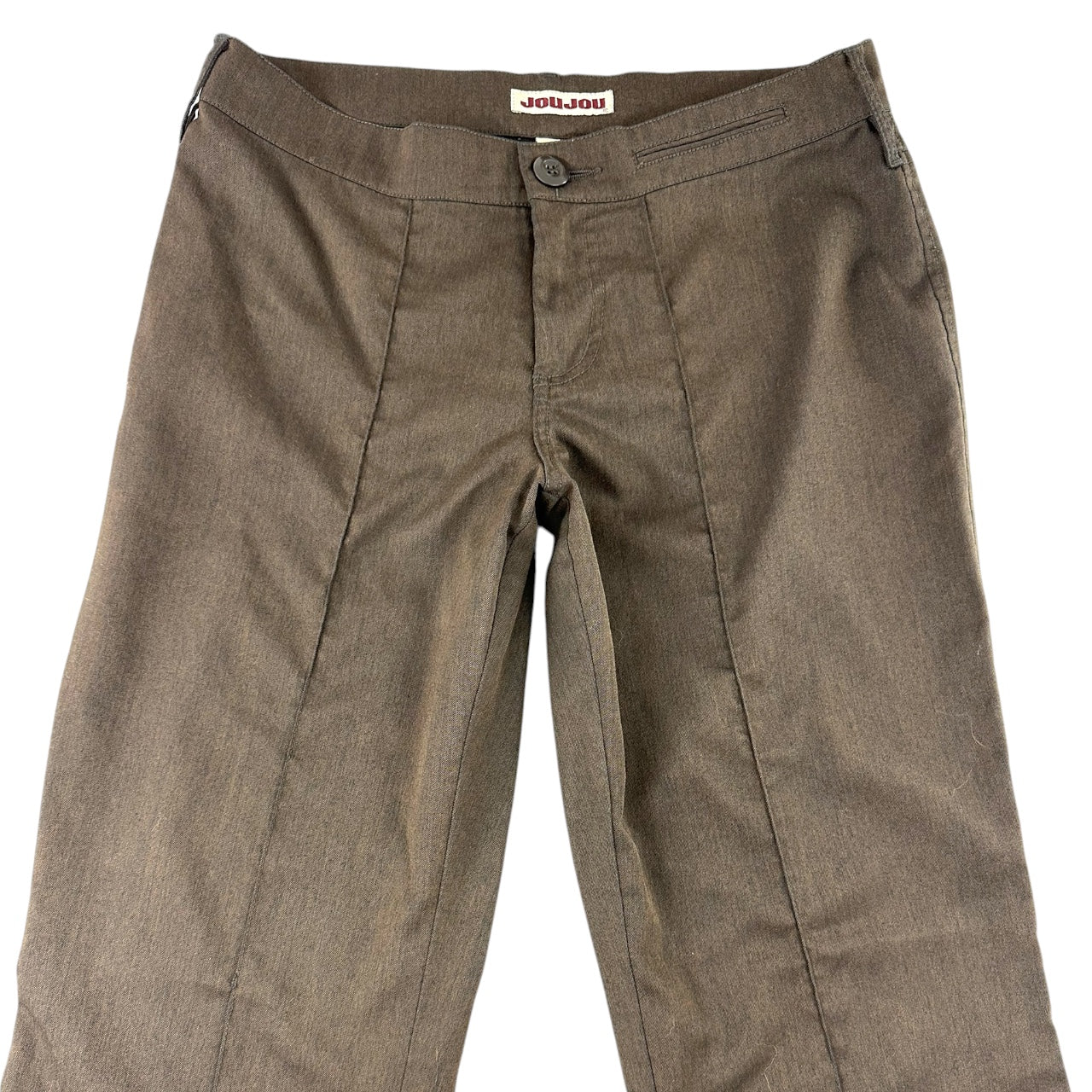 Vintage 90s Joujou Brown Flared Mid Rise Trousers